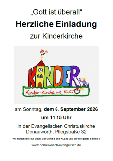 Kinderkirche für Klein und Groß am 6. September